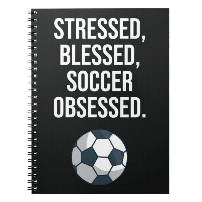 Roliga presenter till fotbollsspelare för hennes l anteckningsbok (Framsidan)