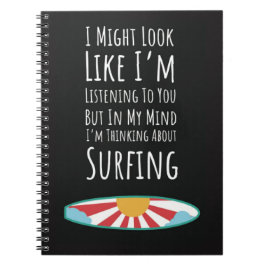 Roliga Presentidéer För Surfare Surfing Roligt Skä Anteckningsbok