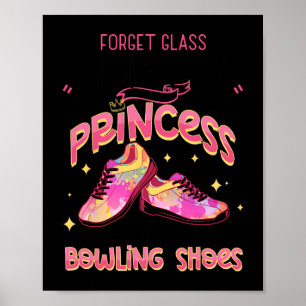 Roliga prinsessans bowling skor bowlare poster