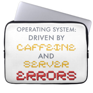 Roliga programmerares kaffe och serverfel laptop fodral