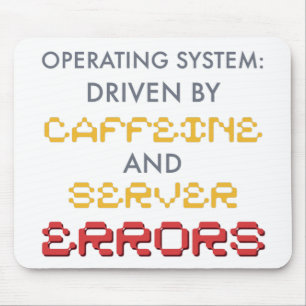 Roliga programmerares kaffe och serverfel musmatta