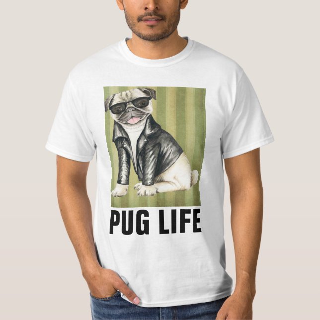 Roliga PUG Liv T-Shirtsar T Shirt (Framsida)