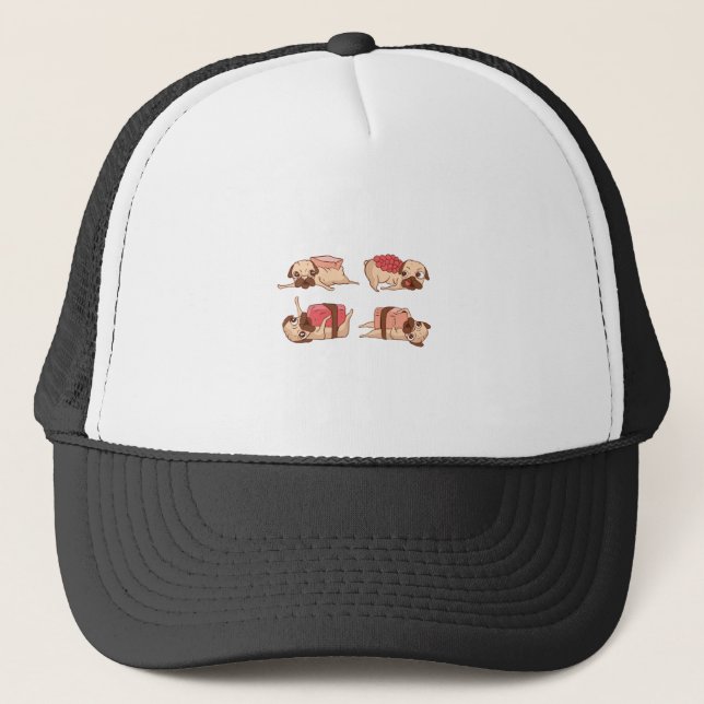 Roliga Pug Matdesign Keps (Framsida)