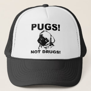 Roliga Pugs Inte Droger Bollhatt Truckerkeps