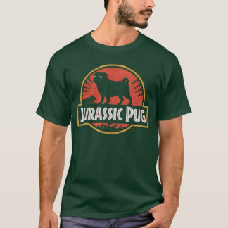 Roliga Pugs Jurassic Pug för hundälskare familj fr T Shirt