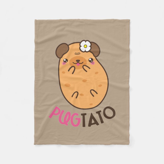 Roliga Pugtato Fleecefilt (Framsidan)