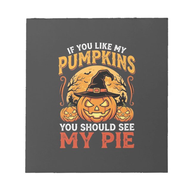 Roliga Pumpa Halloween Paj Design_1 Anteckningsblock (Framsida)