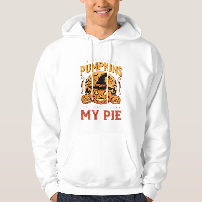 Roliga Pumpa Halloween Paj Design_1 Hoodie (Framsida)