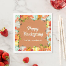 Roliga Pumpa Thanksgiving Middags Servetter