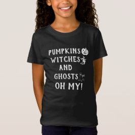 Roliga pumpar häxor spöken åh min säger svart t shirt