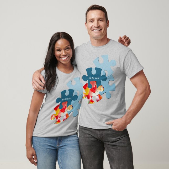 Roliga pusselbitar Anpassad bild Så gör du också T Shirt (Unisex)