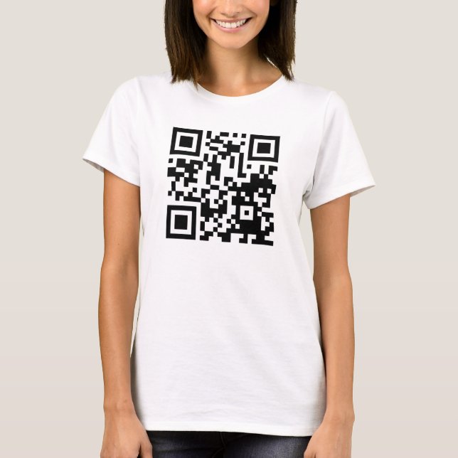 Roliga QR kodifierar kuriositet dödade katten Tee Shirt (Framsida)