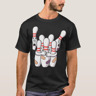 Roliga rädda bowlingkäglor bowlare humor serie t shirt