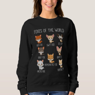 Roliga Rävar Från Hela Världen Söta Vilda Djur Hum T Shirt