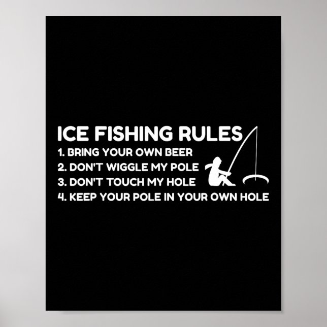 Roliga regler för isfiske  poster (Framsidan)