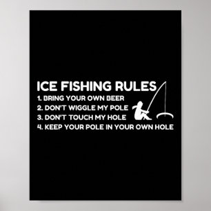 Roliga regler för isfiske poster