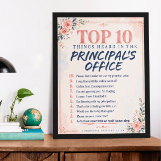 Roliga rektors Top 10 kontorscitat Poster