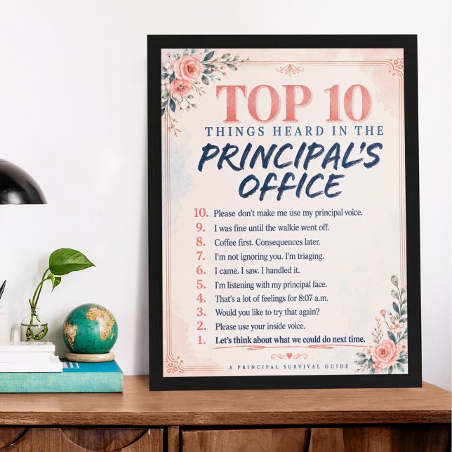 Roliga rektors Top 10 kontorscitat  Poster (Skapare uppladdad)
