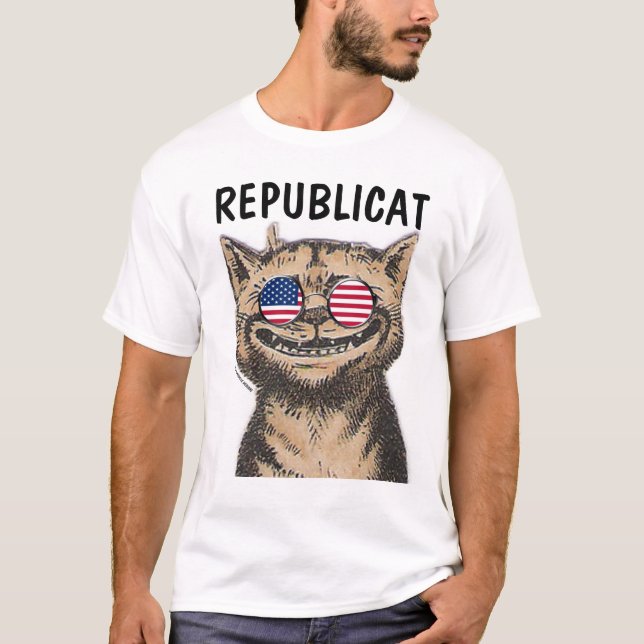 Roliga republikanska KATTT-tröja för REPUBLICAT Tee Shirt (Framsida)