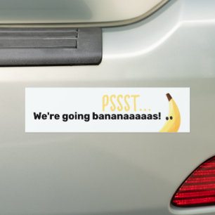 Roliga Retro-Banan Födelsedagspresent Puns Rediger Bildekal