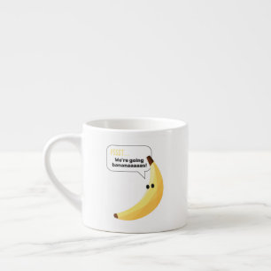 Roliga Retro-Banan Födelsedagspresent Puns Rediger Espressomugg