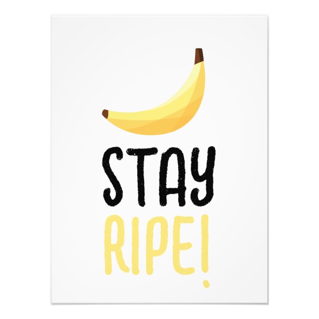 Roliga Retro-Banan Födelsedagspresent Puns Rediger Fototryck (Framsidan)