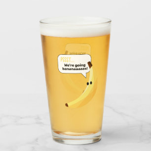 Roliga Retro-Banan Födelsedagspresent Puns Rediger Glaskopp
