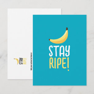 Roliga Retro-Banan Födelsedagspresent Puns Rediger Helg Vykort