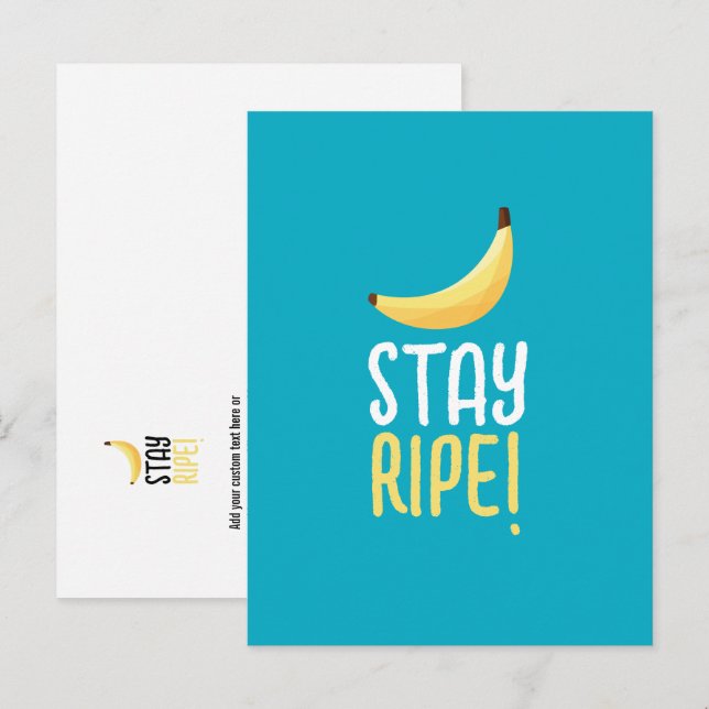 Roliga Retro-Banan Födelsedagspresent Puns Rediger Helg Vykort (Fram/baksida)