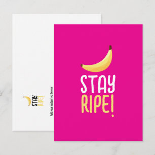 Roliga Retro-Banan Födelsedagspresent Puns Rediger Helg Vykort