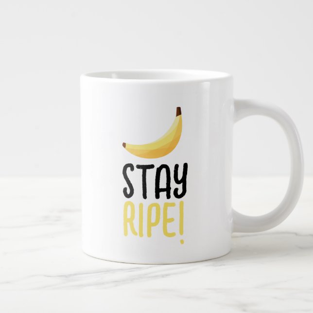 Roliga Retro-Banan Födelsedagspresent Puns Rediger Jumbo Mugg (Höger)