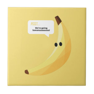Roliga Retro-Banan Födelsedagspresent Puns Rediger Kakelplatta