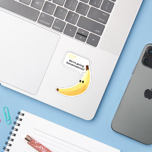 Roliga Retro-Banan Födelsedagspresent Puns Rediger Klistermärken