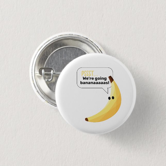 Roliga Retro-Banan Födelsedagspresent Puns Rediger Knapp (Framsida & baksida)