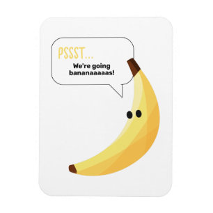 Roliga Retro-Banan Födelsedagspresent Puns Rediger Magnet