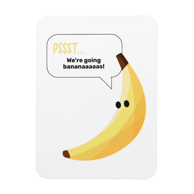Roliga Retro-Banan Födelsedagspresent Puns Rediger Magnet (Vertikal)