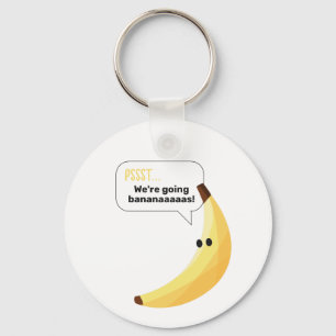 Roliga Retro-Banan Födelsedagspresent Puns Rediger Nyckelring