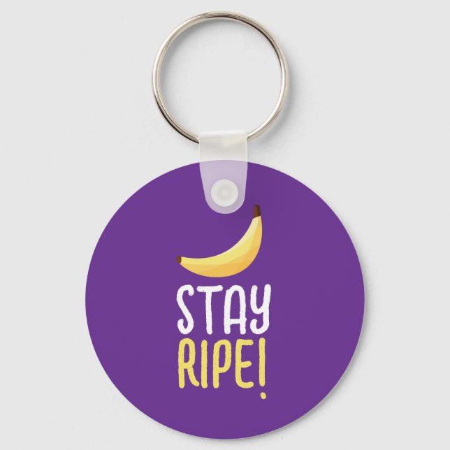 Roliga Retro-Banan Födelsedagspresent Puns Rediger Nyckelring (Framsida)