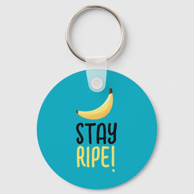 Roliga Retro-Banan Födelsedagspresent Puns Rediger Nyckelring (Framsida)