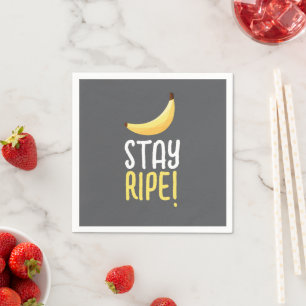 Roliga Retro-Banan Födelsedagspresent Puns Rediger Pappersservett