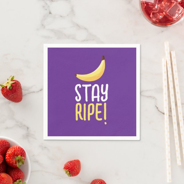 Roliga Retro-Banan Födelsedagspresent Puns Rediger Pappersservett (Insitu)