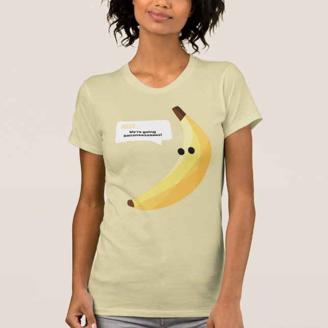 Roliga Retro-Banan Födelsedagspresent Puns Rediger T Shirt (Framsida)