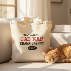 Roliga Retro Kattlur Championships Humor Nyhet Tygkasse