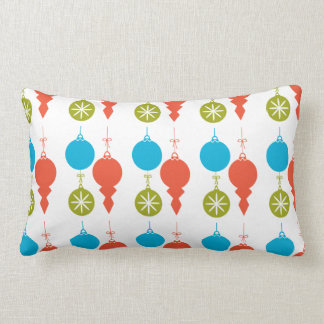 Roliga Retro mitt- århundradejulprydnadar Lumbarkudde