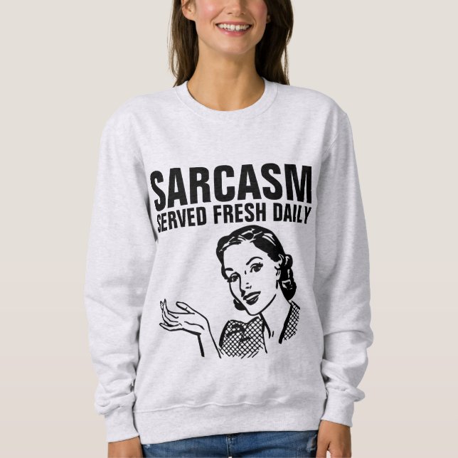 ROLIGA RETRO SARKASMISKA HUSHUSTRÖJOR T SHIRT (Framsida)