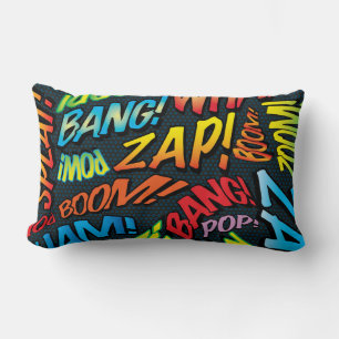 Roliga Retroserietidningar Pop Art-ljud Lumbarkudde