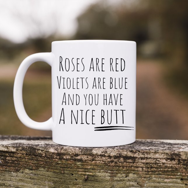 Roliga Roses Är Röda Rumpa  Kaffemugg (Skapare uppladdad)