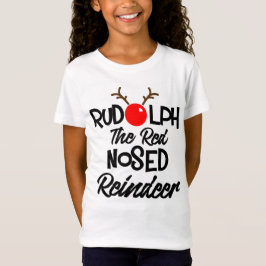 Roliga Rudolph röda Nosed den grafiska Tee Shirt