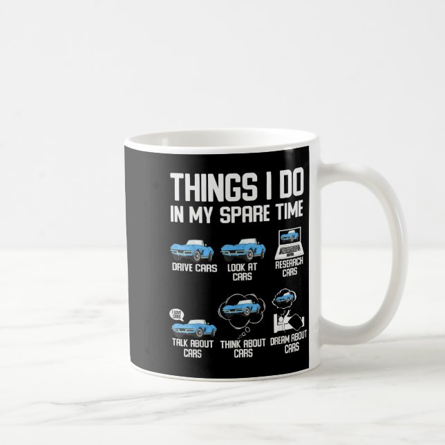 Roliga saker jag gör på min fritid Enthusiastbil  Kaffemugg (Höger)