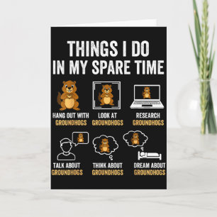 Roliga saker jag gör på min fritid Humor Murmeldju Kort